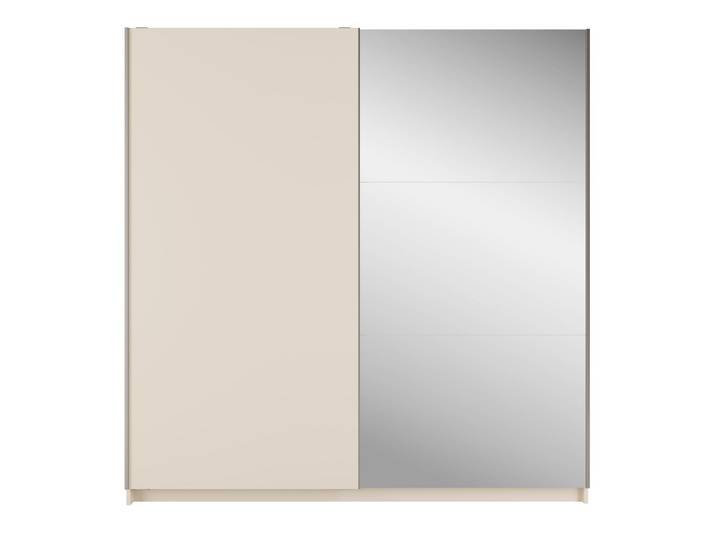 Masseno Schiebetürenschrank BELDEN 150,6/207/55,3cm 2-türig mit Spiegel Sandbeige