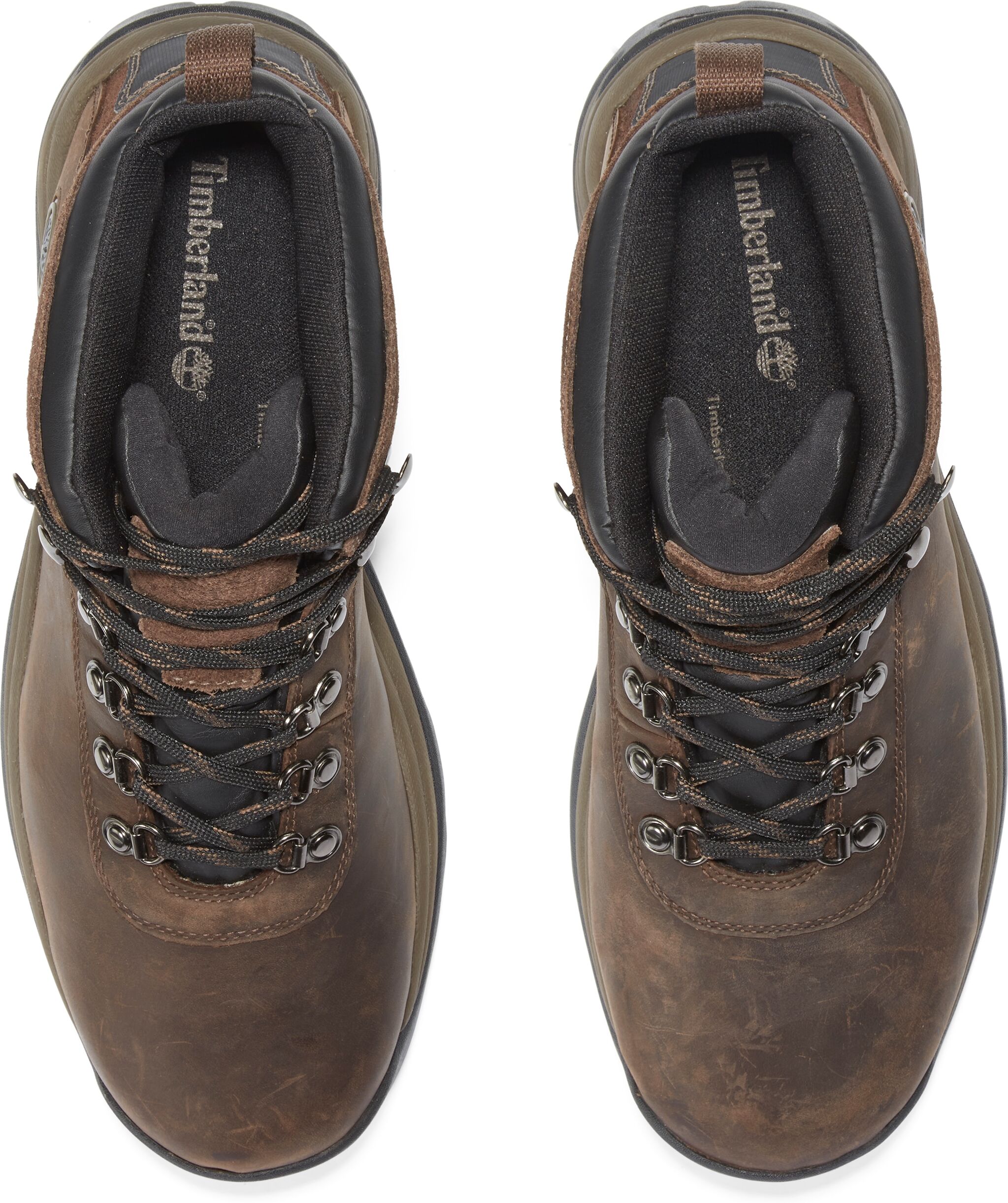 Wanderstiefel TIMBERLAND "FLUME - MID LC WATERPROOF HK BOOT", Herren, Gr. 42, atmungsaktiv, braun (schwarz braun), Leder, Schuhe Wanderstiefel, Winterstiefel,wasserdicht, Winterschuhe schwarz braun 42, atmungsaktiv