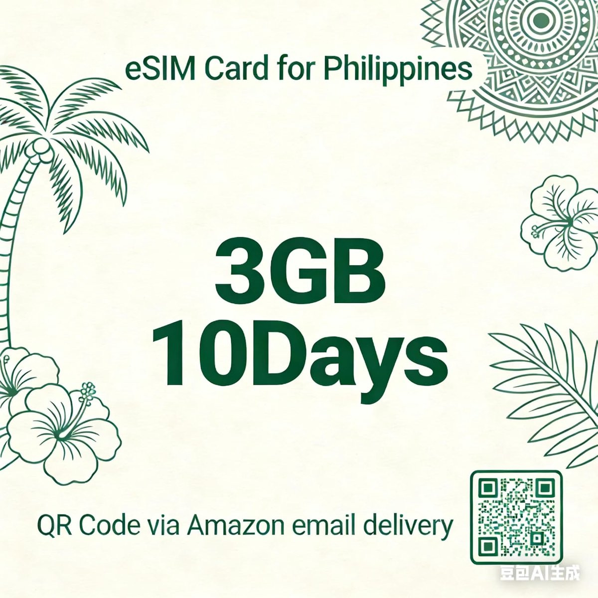 Prepaid eSIM-kaart met 3GB databundel voor 10 dagen zonder contract
