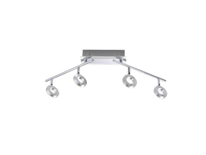 Paul Neuhaus Led-Deckenleuchte Sileda, Alufarben, Metall, Glas, rechteckig, 21x19x94 cm, verstellbare Arme, Lampen & Leuchten, LED Beleuchtung, LED-Deckenleuchten