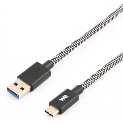 We-Vibe C ble USB-C m le/USB A m le tressé 1 m - USB 3.1 gen 2 - noir et blanc ne s'emm (1 m, USB 3.2 Gen 2), USB Kabel