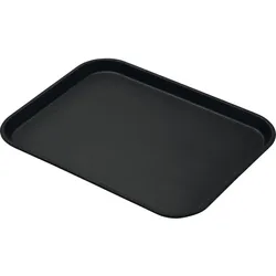 CAMBRO Tablett Fiberglas, schwarz, Länge: 457 mm, Breite: 355 mm, rutschfest