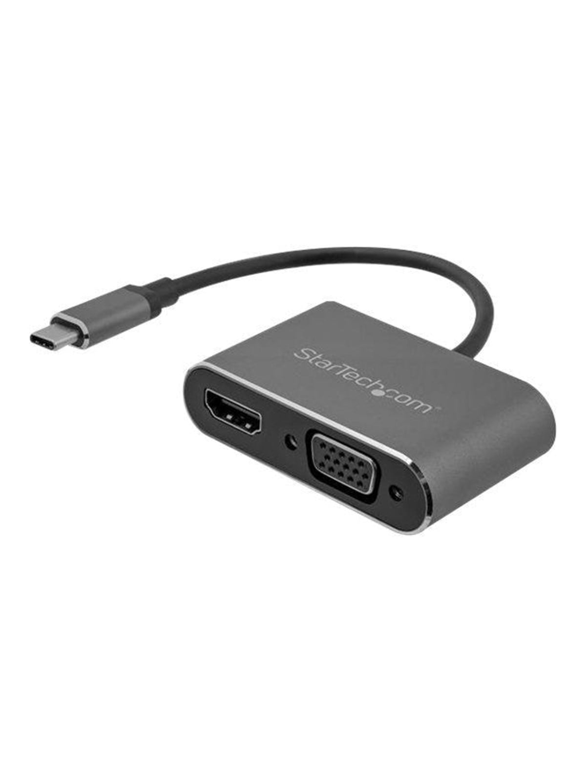 StarTech.com USB C to VGA and HDMI Adapter - Aluminum - USB-C Multiport - external video adapter - IT6222 - space grey