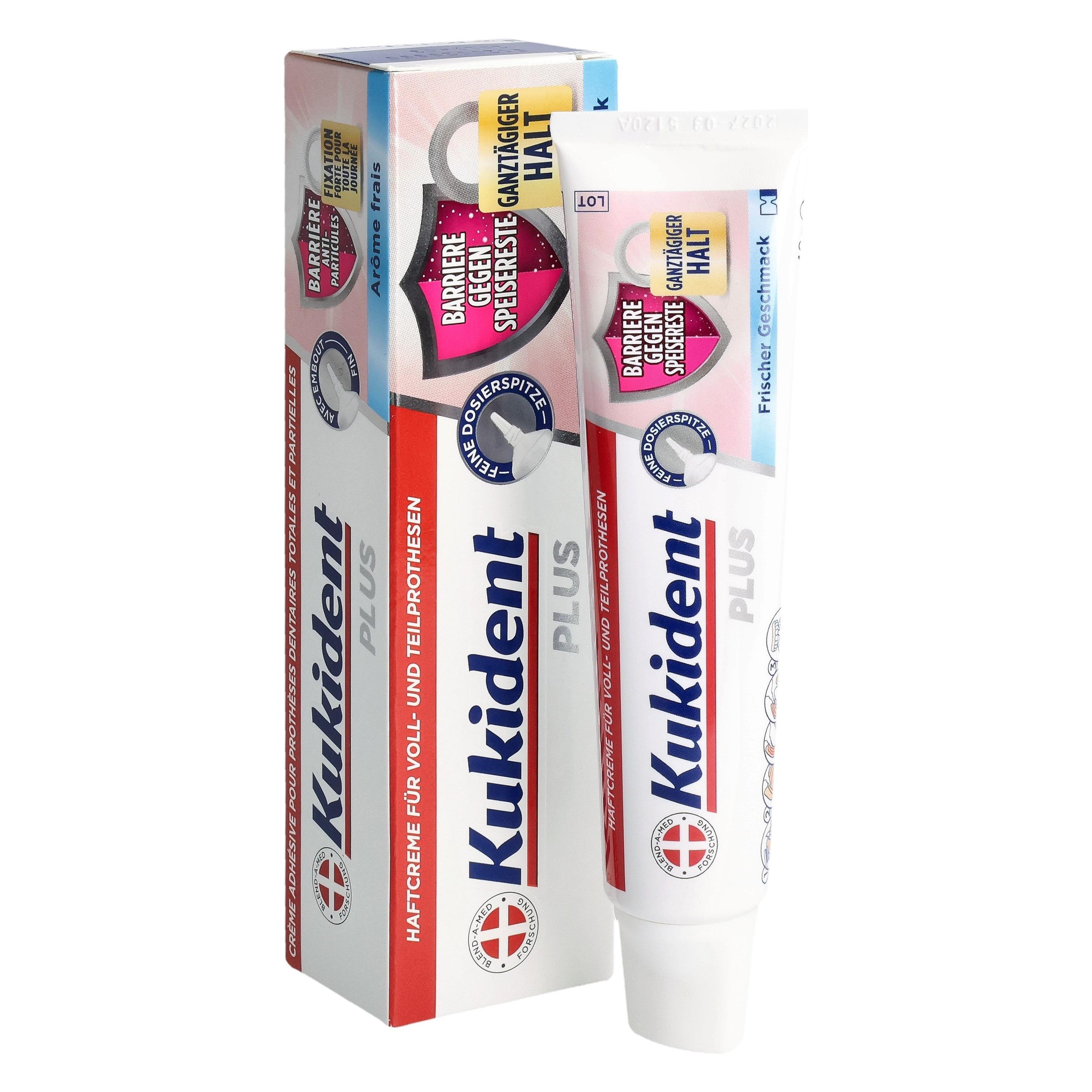 Kukident Plus Barriere gegen Speisereste-Frischer Geschmack 40G Haftcreme (40 ml) (619752)