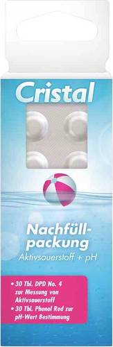 Cristal 287103 Nachfüllpackung Sauerst.pH Wassertestgerät Sauerstoff Tabletten für Wassertestgerät 60St.