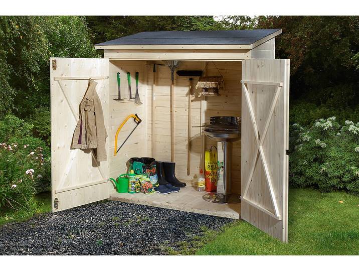 Weka Garten- und Terrassenschrank 361 Holz Natur 190 × 163 × 85 cm