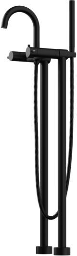 Steinberg Serie 100 Wannenarmatur 1001162S Matt Black, freistehende Montage