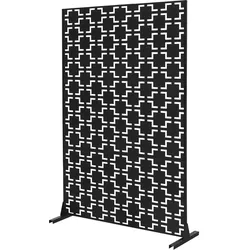 METALL-SICHTSCHUTZ Milano 120x180 cm Schwarz aus Stahl