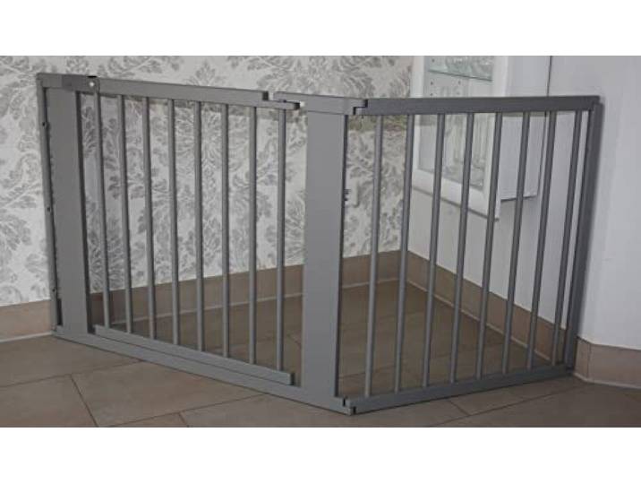 Schutzgitter Absperrgitter Türgitter Treppenschutzgitter 117 bis 363 cm grau (155cm)