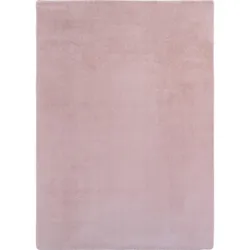 KURZFLORTEPPICH Waschbar ISAR, einfarbig, Rosa, Ø 80 cm