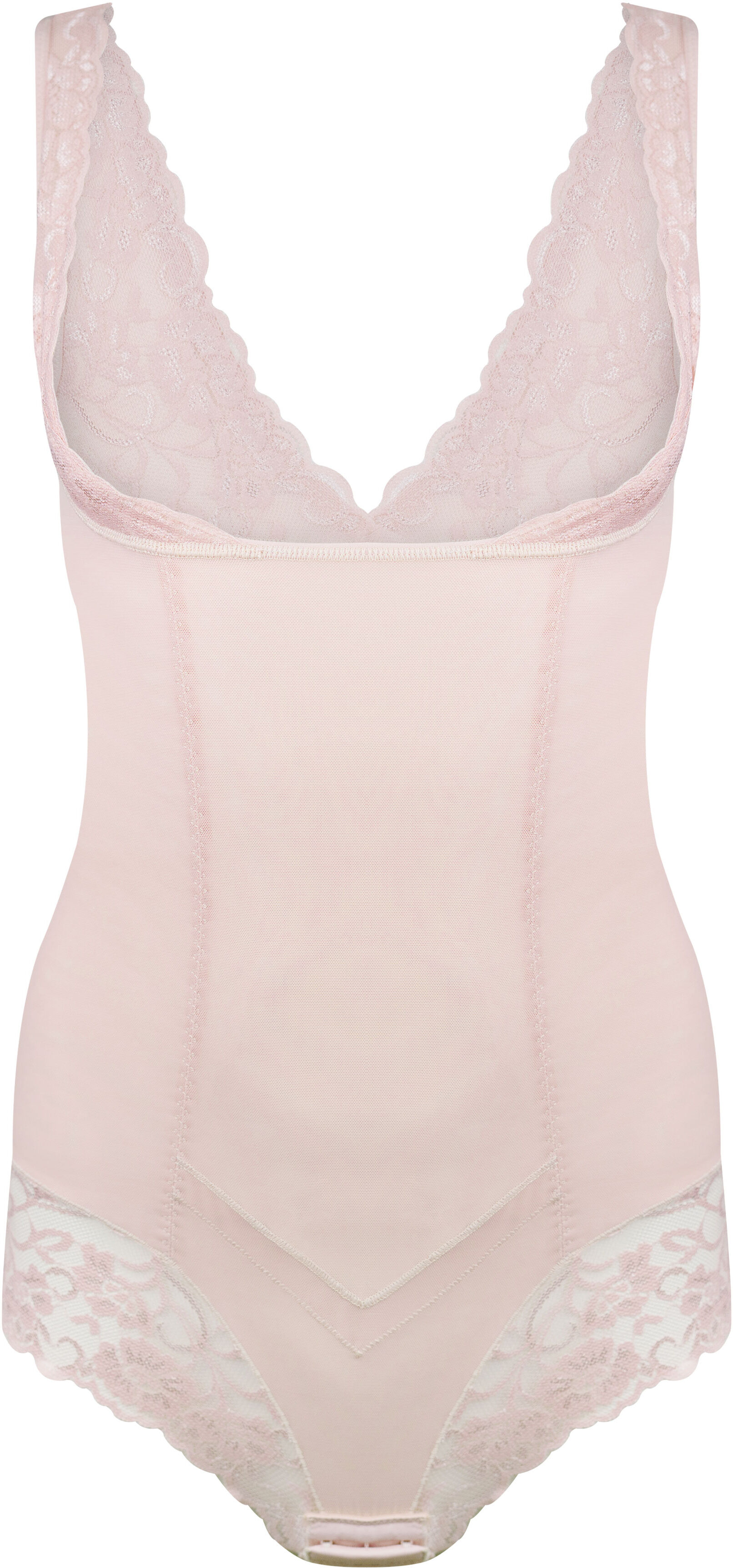 Shaping-Body MAGIC BODYFASHION "Super Control Body", Damen, Gr. XL, N-Gr, rosa (blossom), Netz, Obermaterial: 85% Polyamid, 15% Elasthan, eng, tiefer Rundhals, Bodys Shaping-Body, verleiht der Brust und dem Po ein dezentes Lifting blossom XL, N-Gr