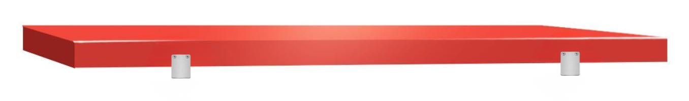 GOLDINOX Rode snijplank conform HACCP, Breedte: 120 cm, Diepte: 70 cm