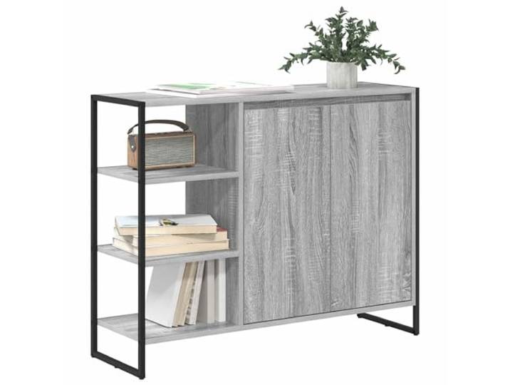 KTHLBRH Sonoma Sonoma Sideboard 96,5 x 30 x 75 cm Holzkonstruktion, Stahlbeine, industrielles Design, für Wohnzimmer