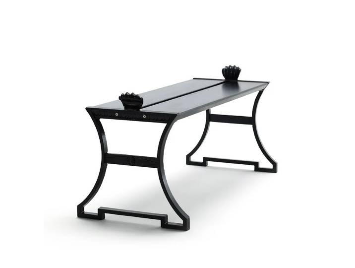 Byarums bruk Banc Sneckan Pin noir laqué, support noir