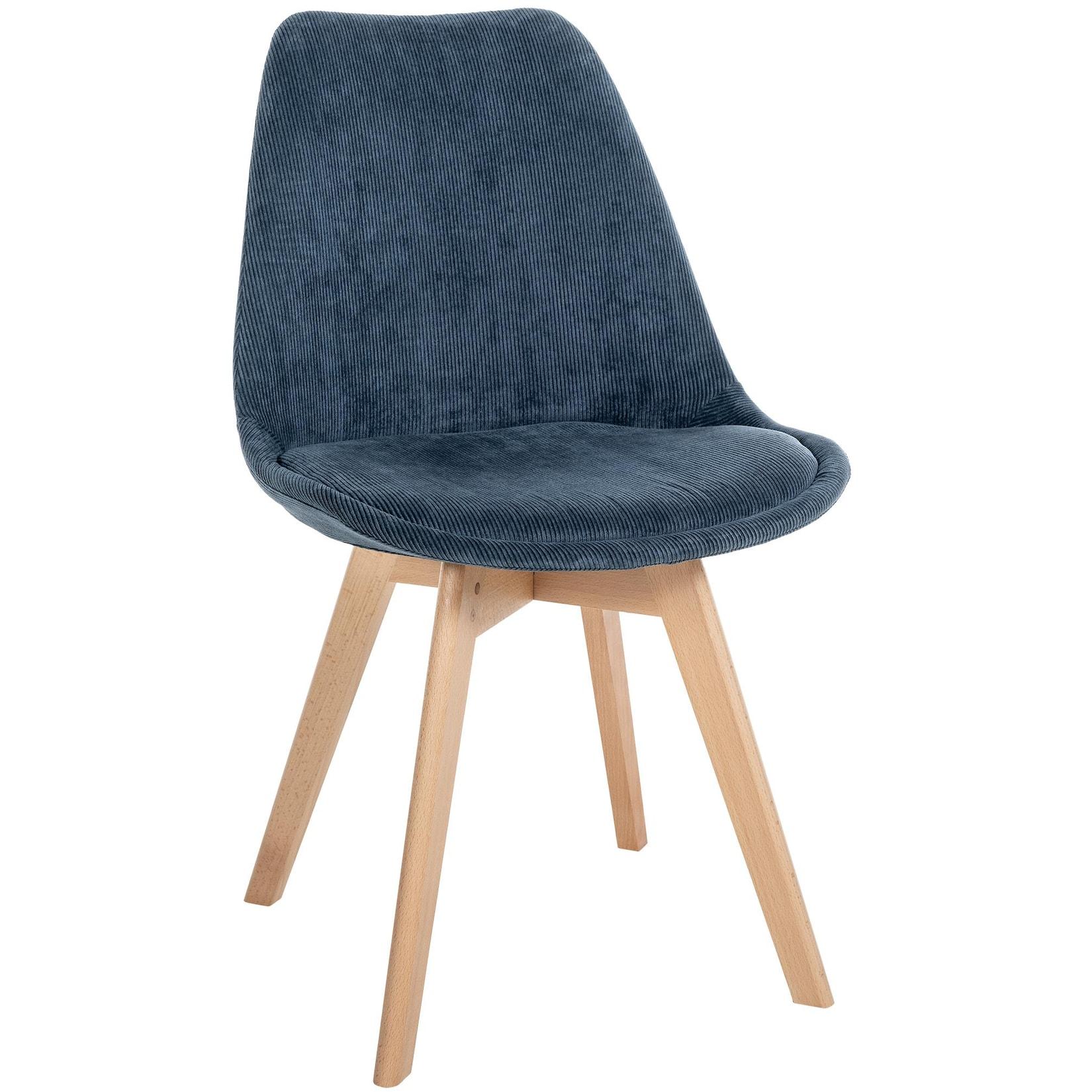 CLP Stuhl Linares Cord Farbe: dunkelblau, Material: Cord