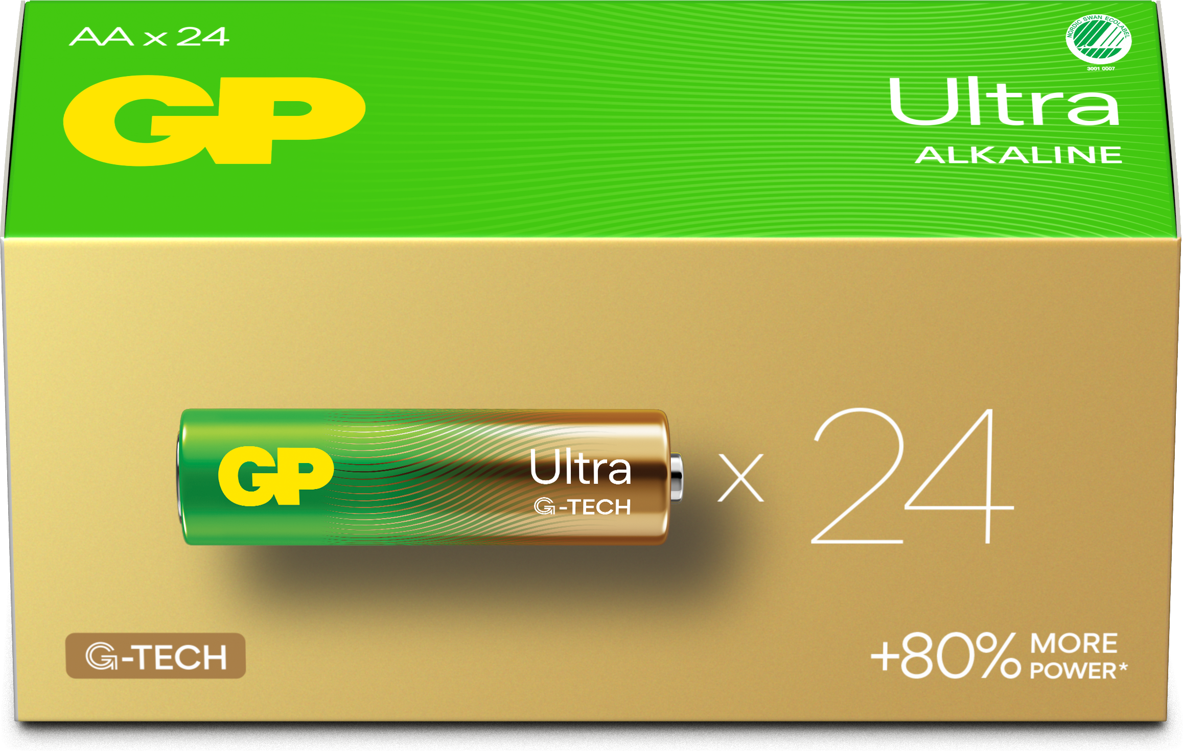 GP - 15A LR06 AA Powercase (24-Pack) - High-Performance Alkaline Batteries