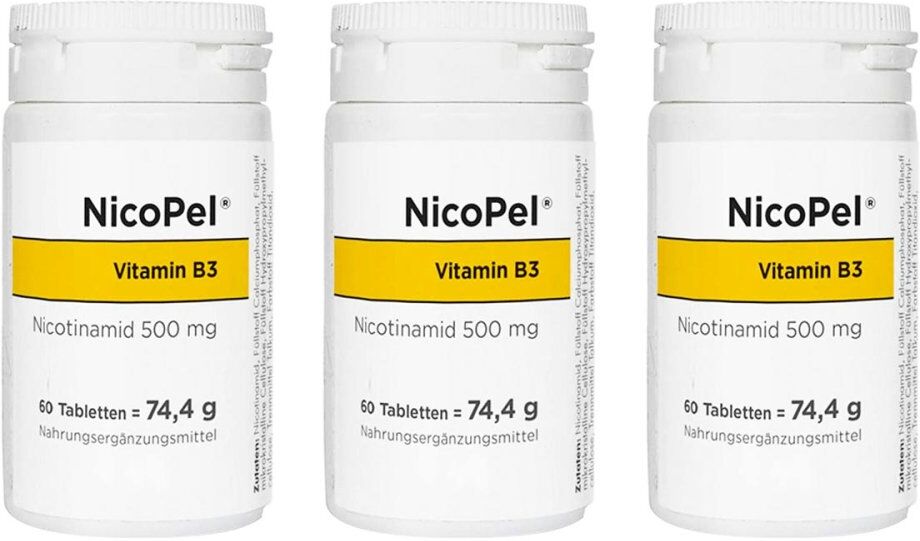 Nicopel Nicotinamid 500 mg Kapseln 3x60stk