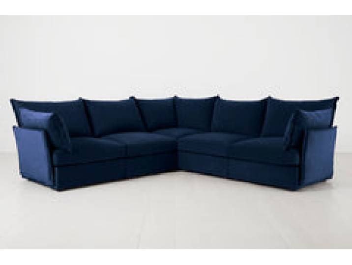 Ecksofa Model 06, Indigoblau
