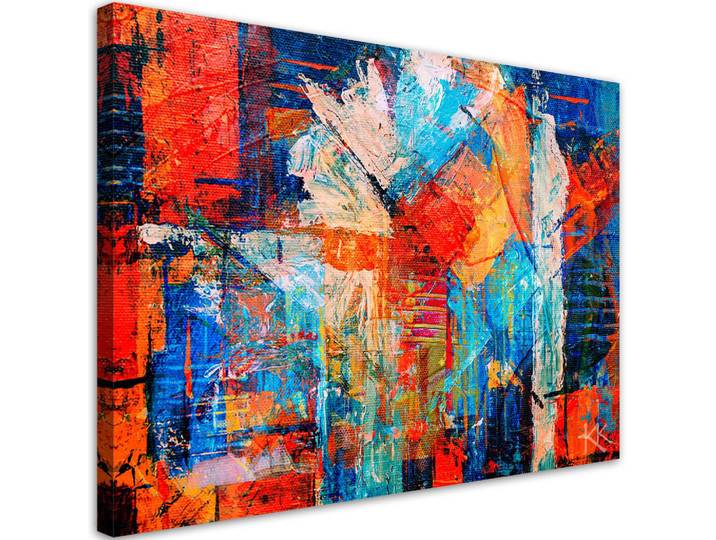 Feeby Bild Bunte Handgemalt Abstrakt 3D 120x80cm, Mehrfarbig, Rechteckig, 120x80 cm, Bilder & Rahmen, Bilder, Leinwandbilder