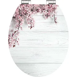 Schütte, WC Deckel, WC Sitz Holz MDF WC-Sitz FLOWERS AND WOOD Absenkautomatik 80549 Floral