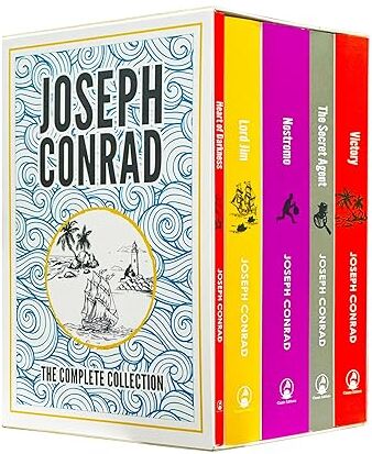 Classic Editions Joseph Conrad Complete Collection 5 Books Box Set - Victory, The Secret Agent, Nostromo, Lord Jim, Heart of Darkness - Paperback Classics