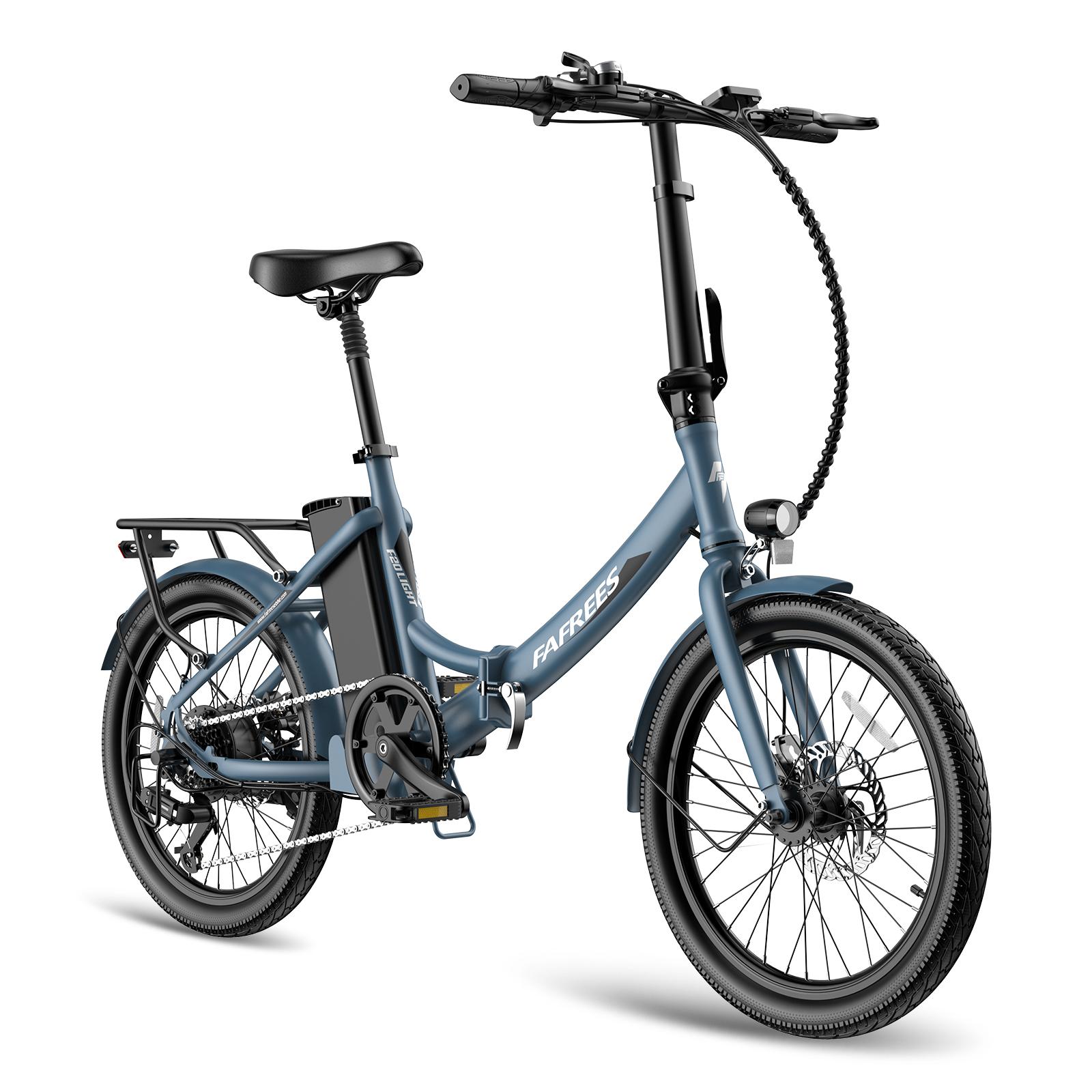 Klapp-Pedelec 20 Zoll 250W 36V 20Ah Akku 150km Reichweite Shimano 7-Gang IPX5, Blau