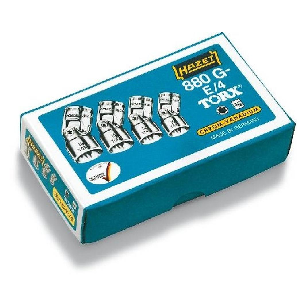 Hazet Steckschlüssel Satz TORX 880G-E/4 Vierkant10 mm (3/8 Zoll) Aussen TORX Profil E8 - E... (880G-E/4)