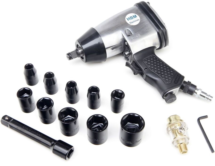 Set di chiavi a impulsi HBM da 17 pezzi da 1/2 pollice