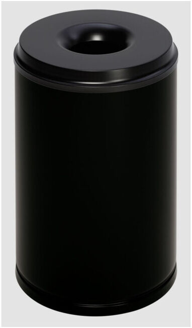 VAR Corbeille à papier ignifuge tête extincteur noir 50 l (3162)