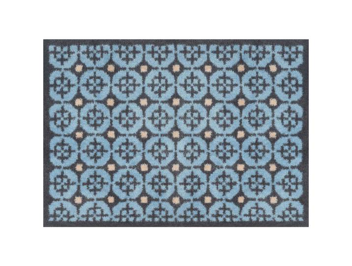 wash+dry Fussmatte Parterre Blue, Blau, Kreise, rechteckig, 60x85 cm, rutschhemmend, pflegeleicht, Teppiche und Böden, Schmutzfangmatten, Fußmatten