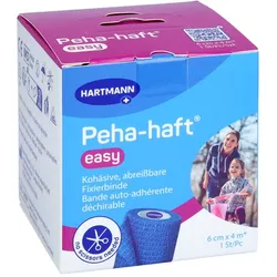 PEHA-HAFT easy Fixierbinde 6 cmx4 m blau