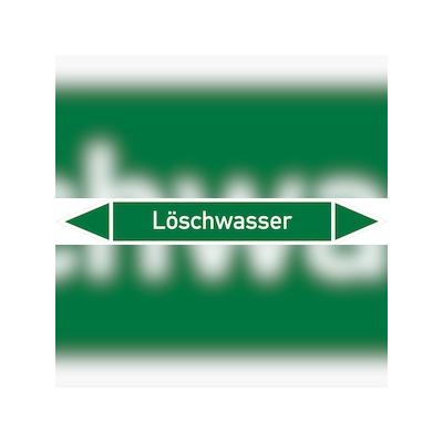 Rohrleitungskennzeichen Löschwasser - 270x37 mm Folie selbstklebend