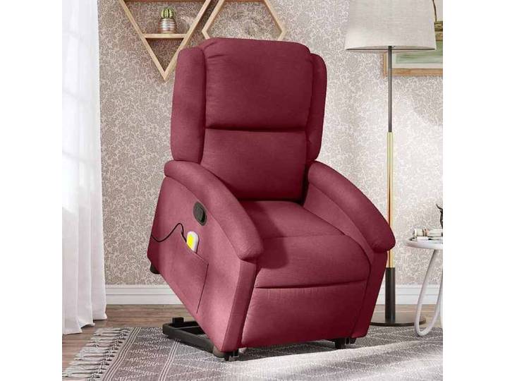 Maison Exclusive - Fauteuil inclinable rouge bordeaux tissu