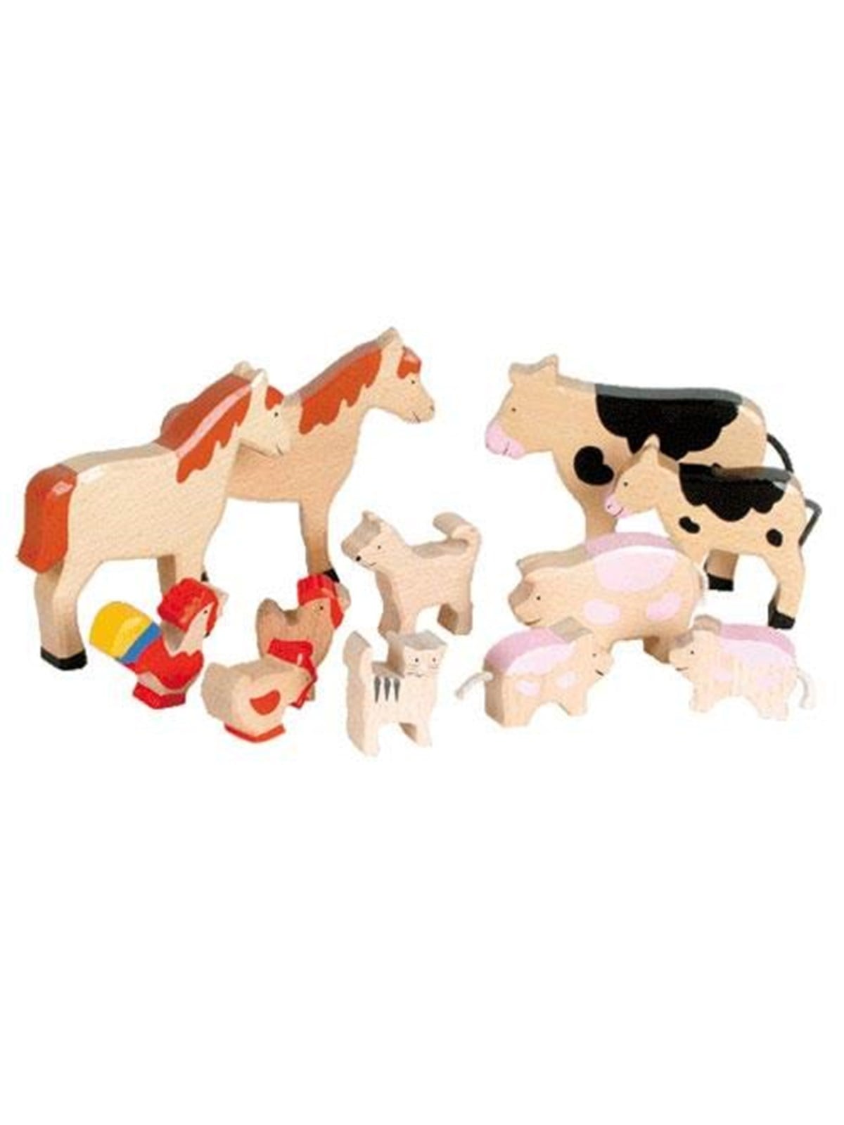 Goki Wooden Farm Animal Set 12 pcs.