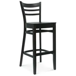 BIG Möbel GmbH FAMEG Designer Premium Barhocker | Bistro 2 | Mit Rückenlehne | Buchenholz