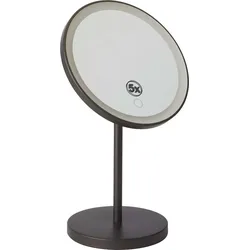 Arlo Kosmetikspiegel mit LED-Beleuchtung, dunkelbraun