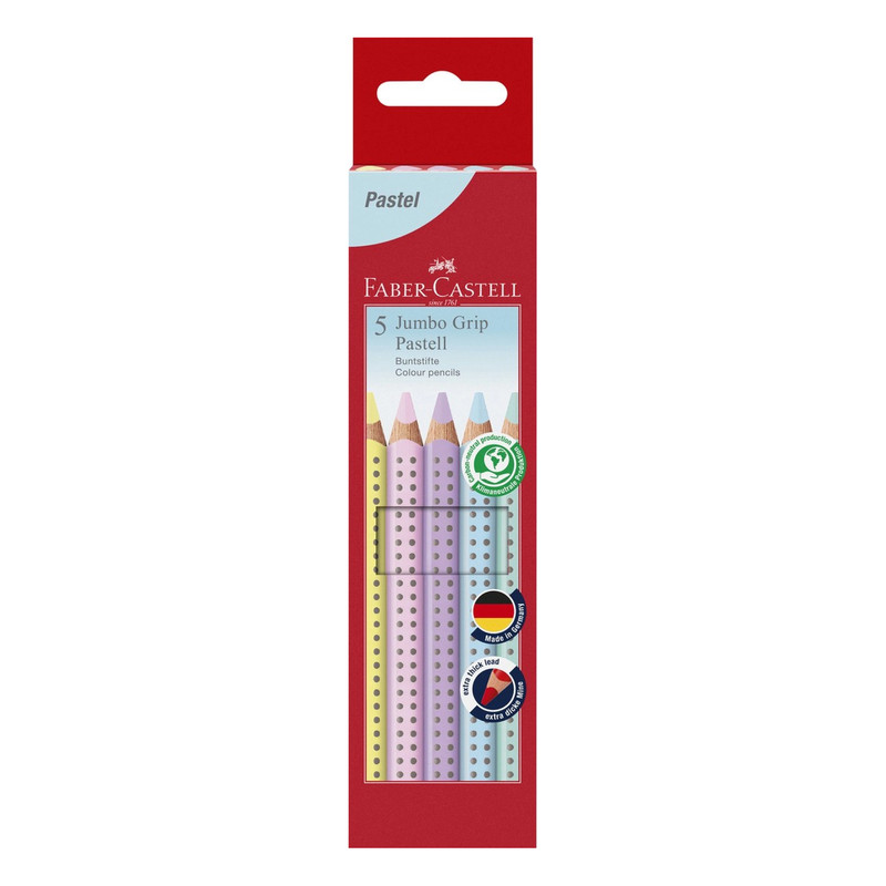 Faber-Castell Jumbo Grip pastelkleurpotloden - 5 stuks