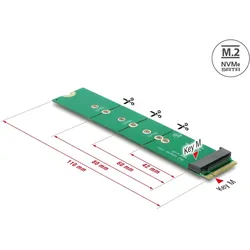 DELOCK Adapter M.2 Key M St > Key M Slot