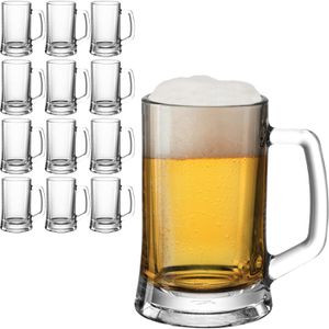 Montana Biergläser Skol 075040, Bierkrug mit Henkel, aus Glas, 0,5 Liter, 12 Stück