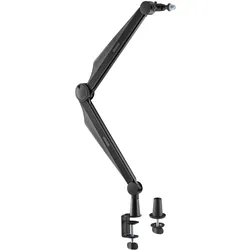 Toboli Mikrofonarm 80cm Gelenkarm Tischklemme, Mikrofonständer, Schwarz