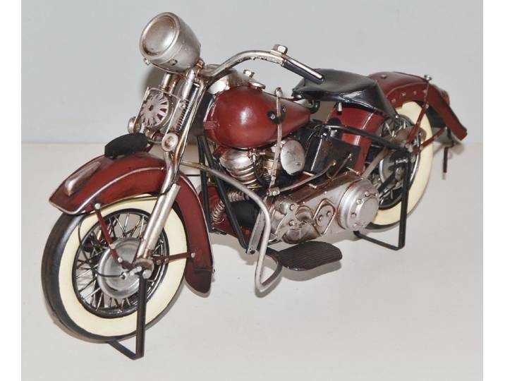 JS GartenDeko Modellmotorrad Blechmotorrad Oldtimer Marke Harley-Davidson Motorrad USA L 34 cm