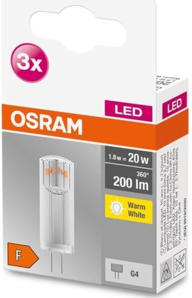 Osram Led Specialpære G4, 1,8w=20w 3-Pak