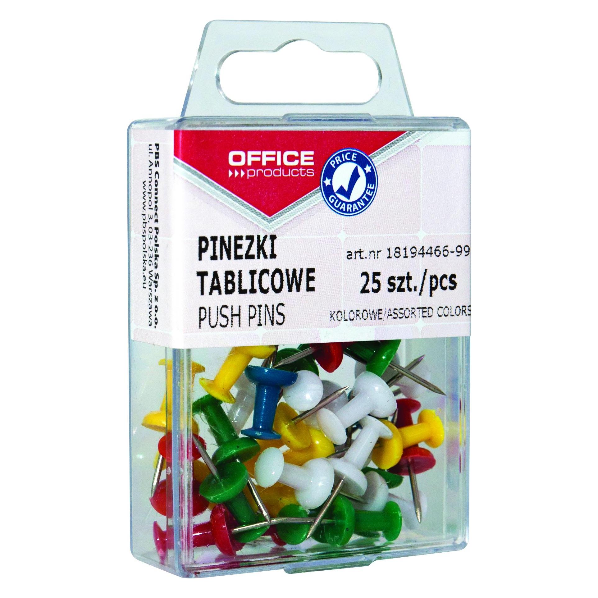 Office Products Farbige reisszwecken, zylinder, im karton, 25 stück, farbig sortiert (47273992)