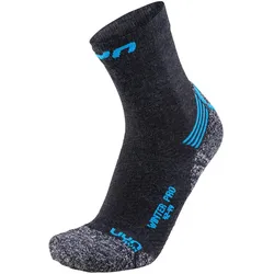 UYN Winter Pro Laufsocken mit Cool-Air-Flow Technologie aus Natex Herren anthrazit/azur 35-38