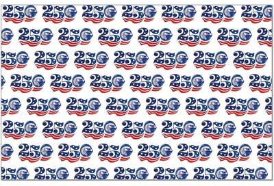 CounterArt "Celebrate 250 Years Premium Paper Placemats Made in The USA 17"" x 11"" Recyclable, Table Decoration, Easy Clean Up"
