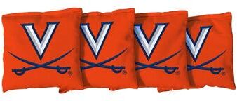 Skip's Garage Virginia Cavaliers Wahoos Orange Cornhole Bags