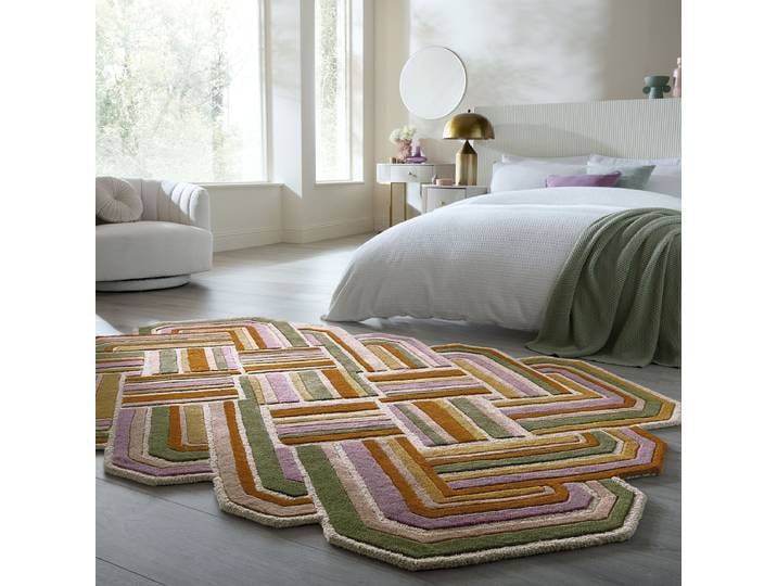Tapis en laine Lattice Shaped type A Multicolore 160 x 230cm Laine