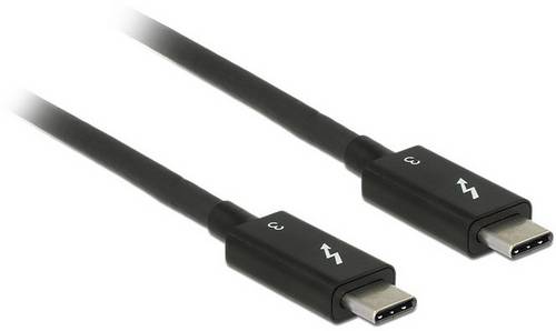 Delock Thunderbolt Anschlusskabel Thunderbolt (USB-C) Stecker, Thunderbolt (USB-C) Stecker 0.50 m Schwarz 84844 Thunderbolt-Kabel