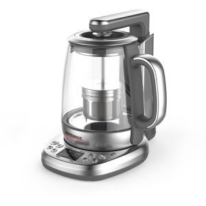 Gastroback Teemaschine Design Advanced Plus 42440, 2000 Watt, 1,5 Liter, aus Edelstahl & Glas, 5 Programme, vollautomatisch