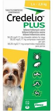 Credelio Plus For Extra Small Dog 1.4-2.8kg (Yellow) 6 Chews